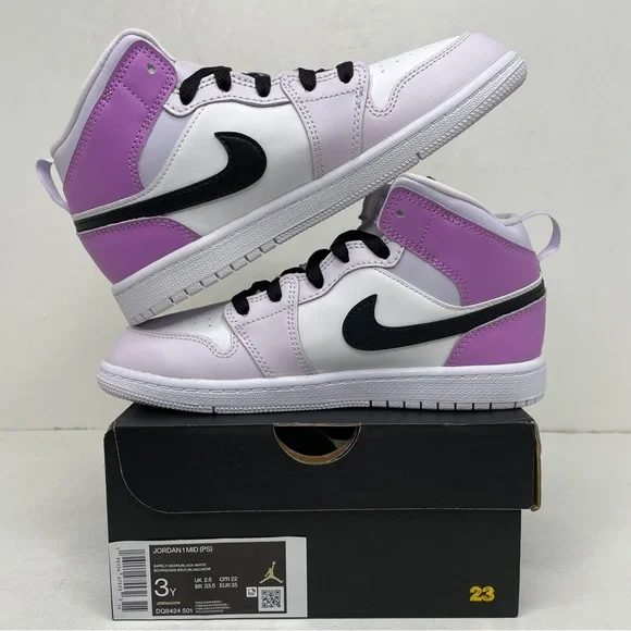 Nike Air Jordan 1 Retro Mid PS “Barely Grape” 2023 - Picture 3 of 4